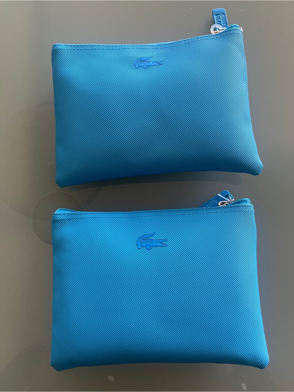 NWT Sky Blue Izod Lacoste Travel Bag Turkish Airlines Amenity Kits Set of 2